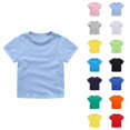 thumbnail image 1 of Kids T Shirts Lightweight Breathable Summer Short Sleeve Plain Crewneck Basic Tees Boys Girls T Shirts 1-10 Years, 1 of 8