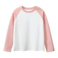 thumbnail image 1 of Kids T Shirt Solid color Pink Long Sleeve Shirt Boys Kids Fall Tops Crewneck Basic Tees Cottom Boy Shirt Boys 6-8 Years Clothes Cute&nbsp;Boy Girl&nbsp;Clothing, 1 of 6