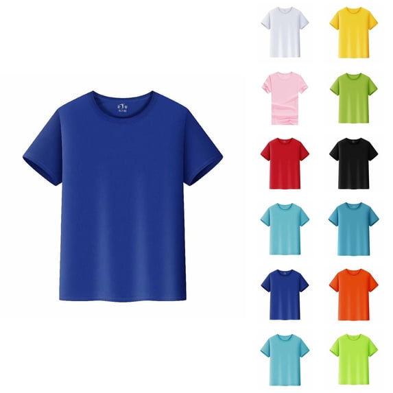 Kids T Shirts Summer Short Sleeve Breathable Mesh Quick Drying Crewneck Boys Girls T Shirts Workout Athletic Top 2-14 Years