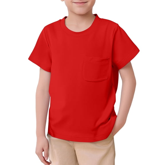 Kids T Shirts for Boys Girls Comfortable Toddler Boy Short Sleeve Shirt Red Shirts Toddler Summer Tshirts 4T Boys Shirts