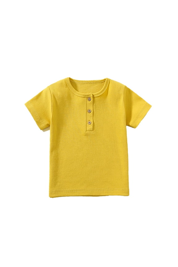 Kids T Shirts for Boys Girls Comfortable Toddler Short Sleeve Shirt Gold Tees Boys Summer Top Clothes Toddler Shirts Boys 6-7 Years