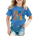 thumbnail image 1 of Kids T Shirts for Girls Round Neck Girls' Short-Sleeve Shirts and Tops Loose Cartoon Print Back To School Shirt T-Shirts Toddler To Big Kid 1-2 Years, 1 of 4
