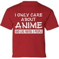 thumbnail image 1 of Kids T-shirt I Only Care About Anime Youth Tees Short Sleeve Boys Girls - XS S M L XL Japanese Kawaii Anime Graphic Tee, 1 of 2