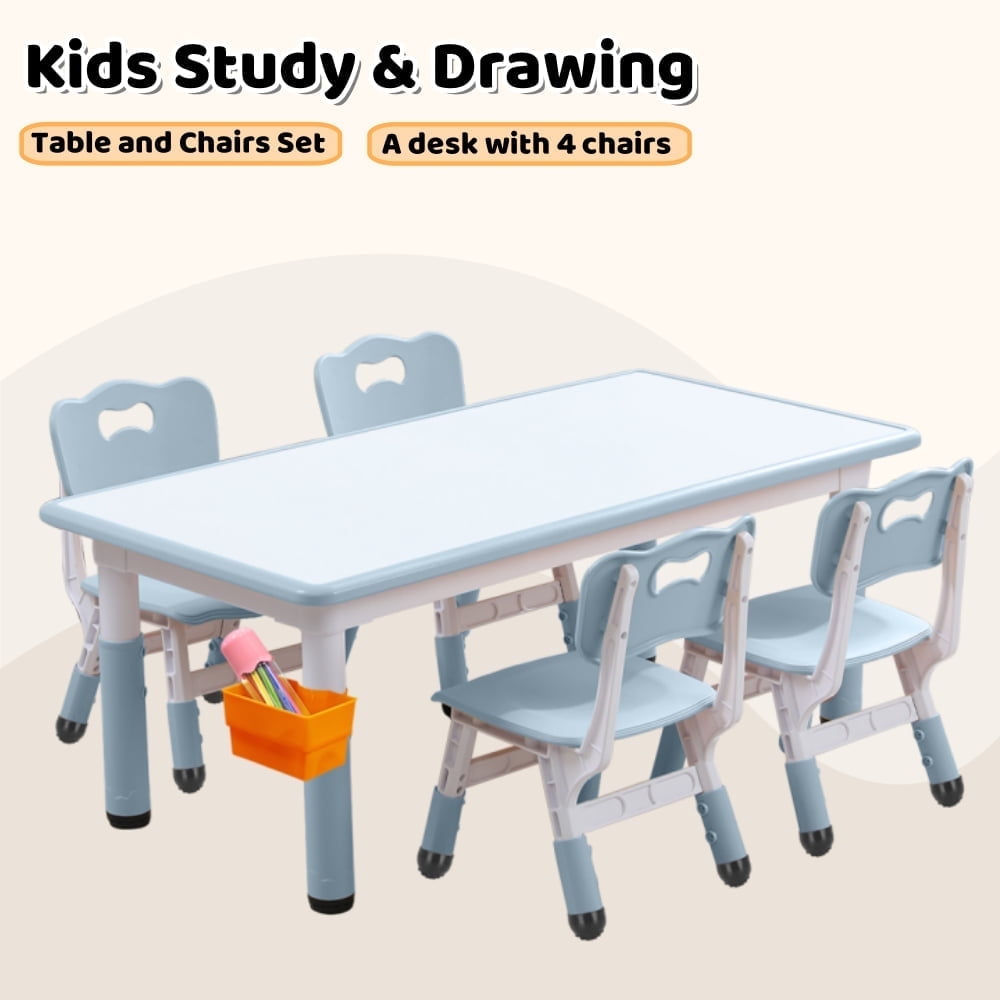EYOUMI Kids Table and 4 Chair Set