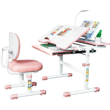 Linor Kids Fashion Activity Table and Chair Set, Pink