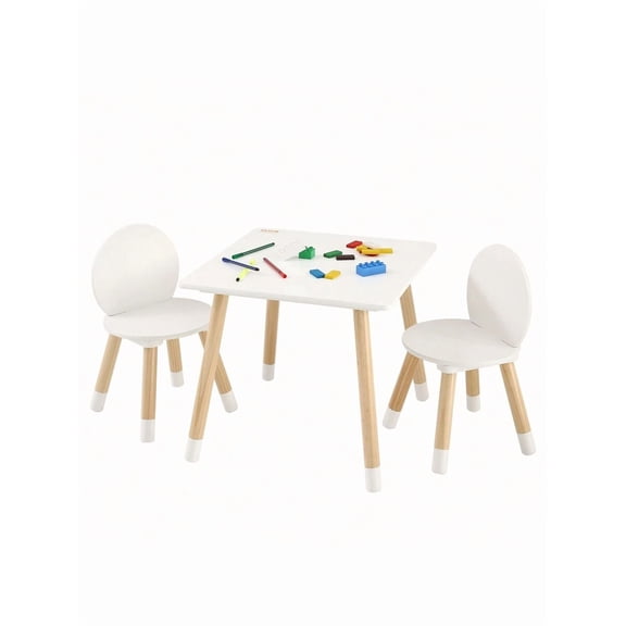 Kids Table And 2 Chairs Set, Toddler Table And Chair Set, Children Multi-Activity Table For Art, Craft, Reading, Learning, Christmas Gift