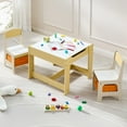 thumbnail image 1 of Kids Table and Chair Set, 3 in 1 Wooden Activity Table with Detachable Tabletop, Toddler Table and Chair Set with Storage Drawer, Kids Play Table for Children Art, Craft, Eating, Learning, 1 of 7