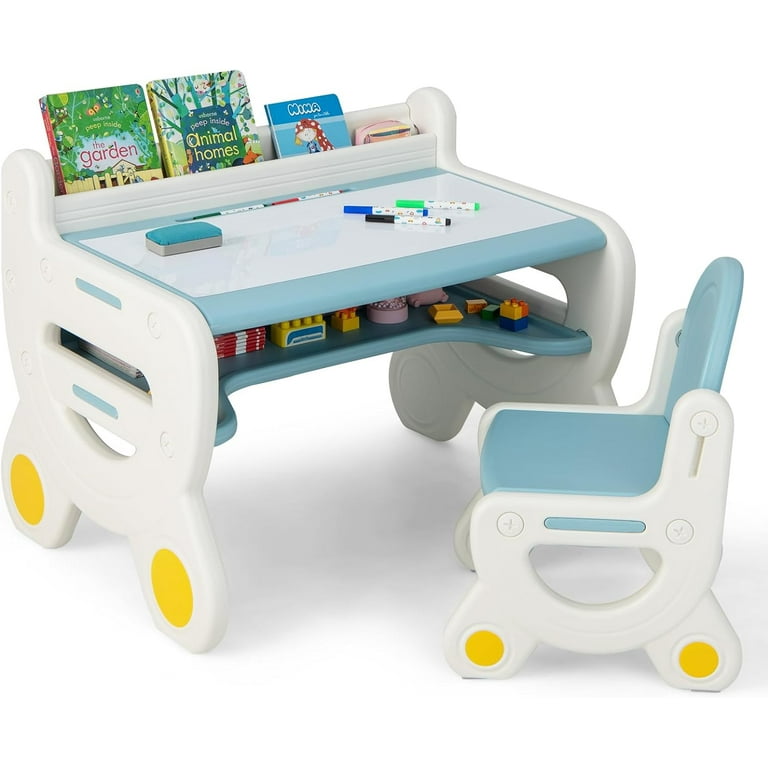 Plastic reading on sale table and chair