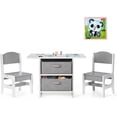 thumbnail image 1 of Kids Table and Chair Set, Wood Activity Table w/Toy Storage Baskets, Jigsaw Puzzle for Arts, Crafts, Reading, Children Playset Furniture for Preschool, Playroom, Toddler Table & Chair Set, 1 of 2