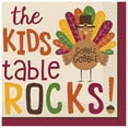 thumbnail image 1 of Kids Table Rocks! 16 ct Beverage Napkins Fall Turkey Thanksgiving, 1 of 1