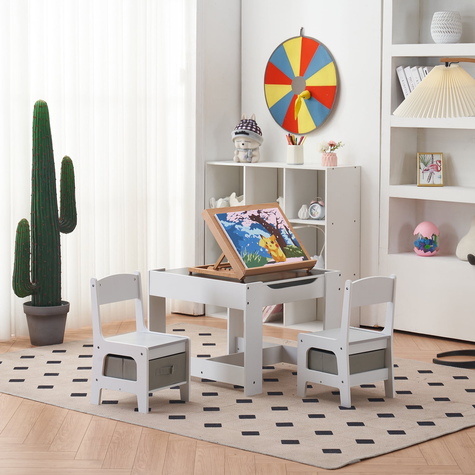 Kids Table and Chair Set, Kids Art Table and Chair Set for Drawing ...