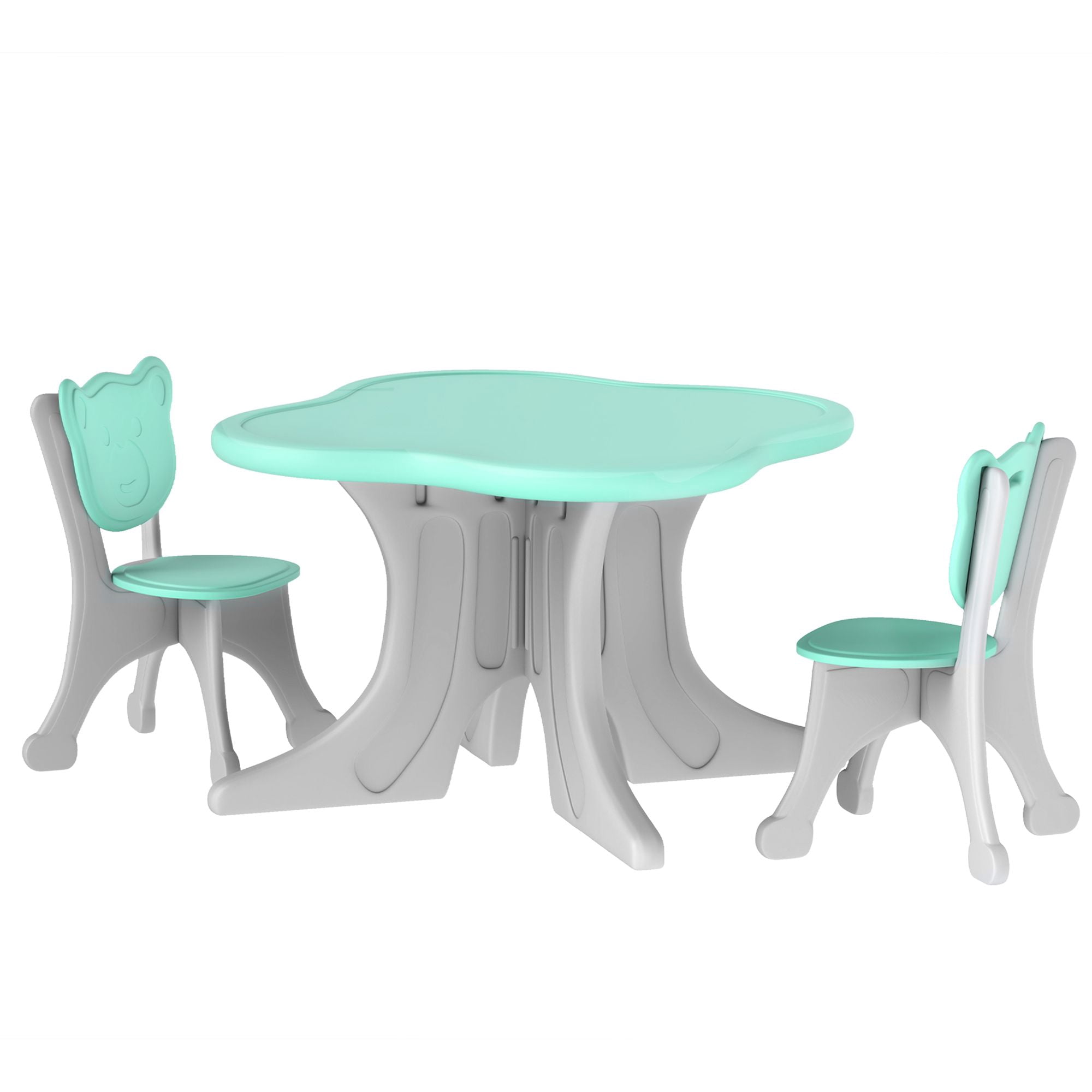 Kids Table and Chairs Set 3 Piece, Toddler Table & 2 Chairs for Ages 3 ...