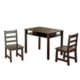 Kids' Table and Chairs Set, Espresso