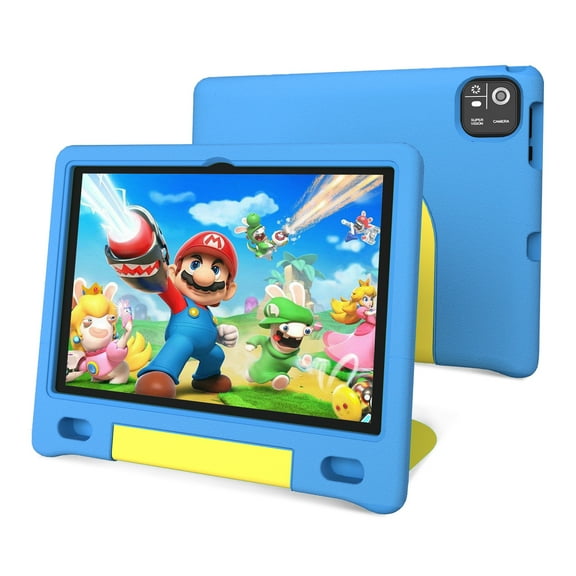 Kids Tablet 10.1 inch IPS HD Touchscreen 8GB RAM 64GB ROM Octa-Core Processor, Android 14,&nbsp;Parental Control, Bluetooth, 6000mAh, WiFi - Blue