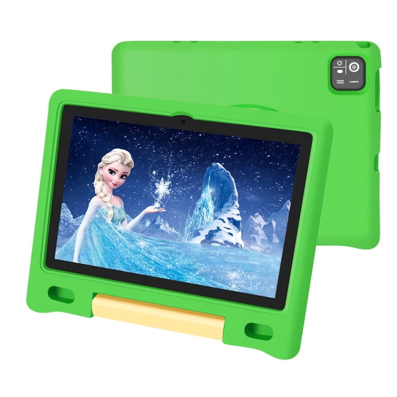 Kids Tablet, 10.1 inch IPS HD Touchscreen Android 14 64 GB Storage, 8GB RAM, Octa Core Tablet for Kid with Kid-Proof Case, Parental Controls, 12-hr Battery, WiFi, GPS – Green