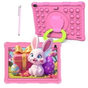 Android 15 Tablet for Kids, Kids Tablet 10 inch, 8GB RAM+32GB ROM, 1280X800 IPS HD Display, Games, Wi-Fi, Parental Control, 8MP Dual Cameras, Tablets PC with Case, Toddler Tablet for Girls Aged 3-15