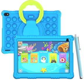 Android 15 Tablet for Kids, 10 inch Kids Tablet, 8GB RAM+32GB ROM, 1280X800 IPS HD Display, Games, Wi-Fi, Parental Control, 8MP Dual Cameras, Tablets PC with Case, Toddler Tablet for Boys Aged 3-15