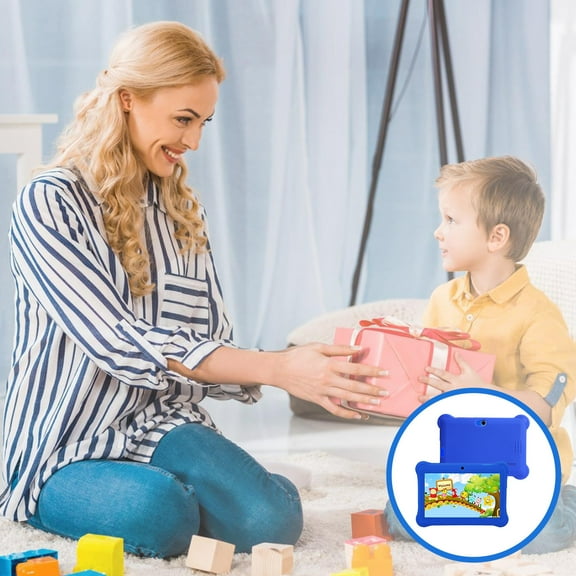 Kids Tablet under $5! Yrmaups 7 Inch AndroidkidsTablet with Dual Cameras,children's Learning Tablet with WiFi, Early Education Tablet for Toddlers, Parent-Child Gift Tablet for Christmas