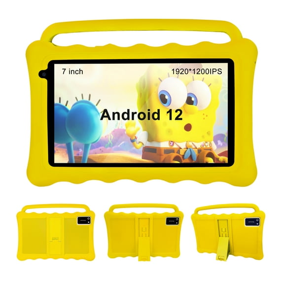 Kids Tablet, 7 Inch Tablet for Kids, Android 12 Tablet 2GB RAM+32GB Storage, Toddler Tablets with KIDOZ Parental Control App, WiFi, Bluetooth, Best Gift for Kids Learning and Playing