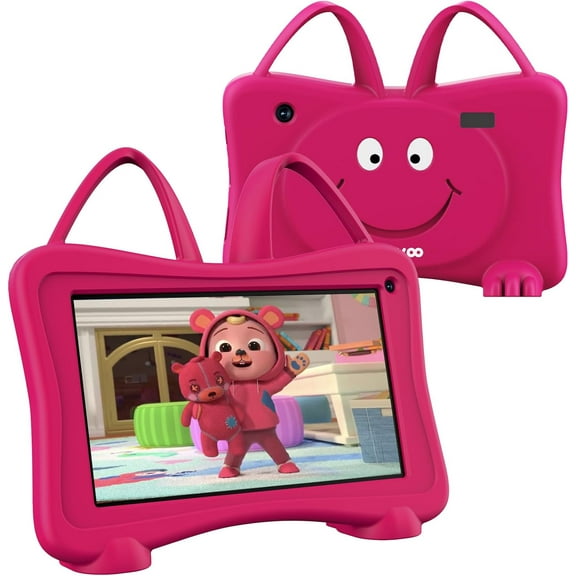 7 Toddler Learning Tablet with WiFi, YouTube, Dual Camera, Touch Screen, Parental Control, Child Tablets for Boys Girls (Rose)