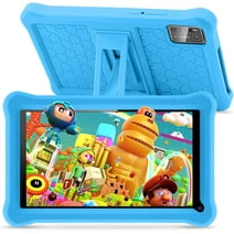 Kids Tablet 7 inch 3GB RAM 32GB WiFi Android Tablet For Kids| Bluetooth | Parental Control | Pre-Installed Learning Tablet Apps for Toddlers Children | with Shockproof Case--Blue