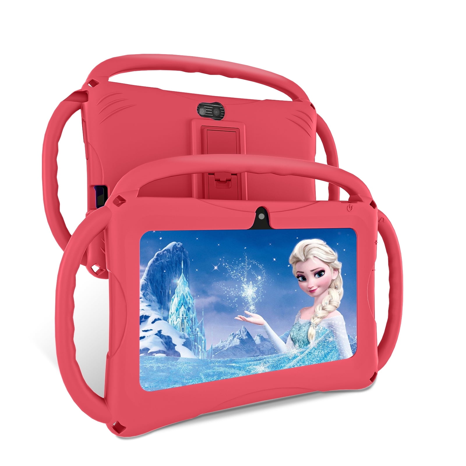 Kids Tablet 7 inch Android 11, 6GB RAM 32GB ROM, 512GB Expandsion, with Parental Control, WiFi, Bluetooth, Dual Camera with Silicone Case, 1PCS(red)