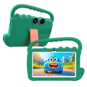 Kids Tablet 7 inch Android 12 Tablet for Kids, 4GB RAM 32GB ROM Quad Core Toddler Tablet with Shockproof Case, Parental Control, WiFi, BT, 3000mAh Battery, Dual Camera, Educational, Games, Green