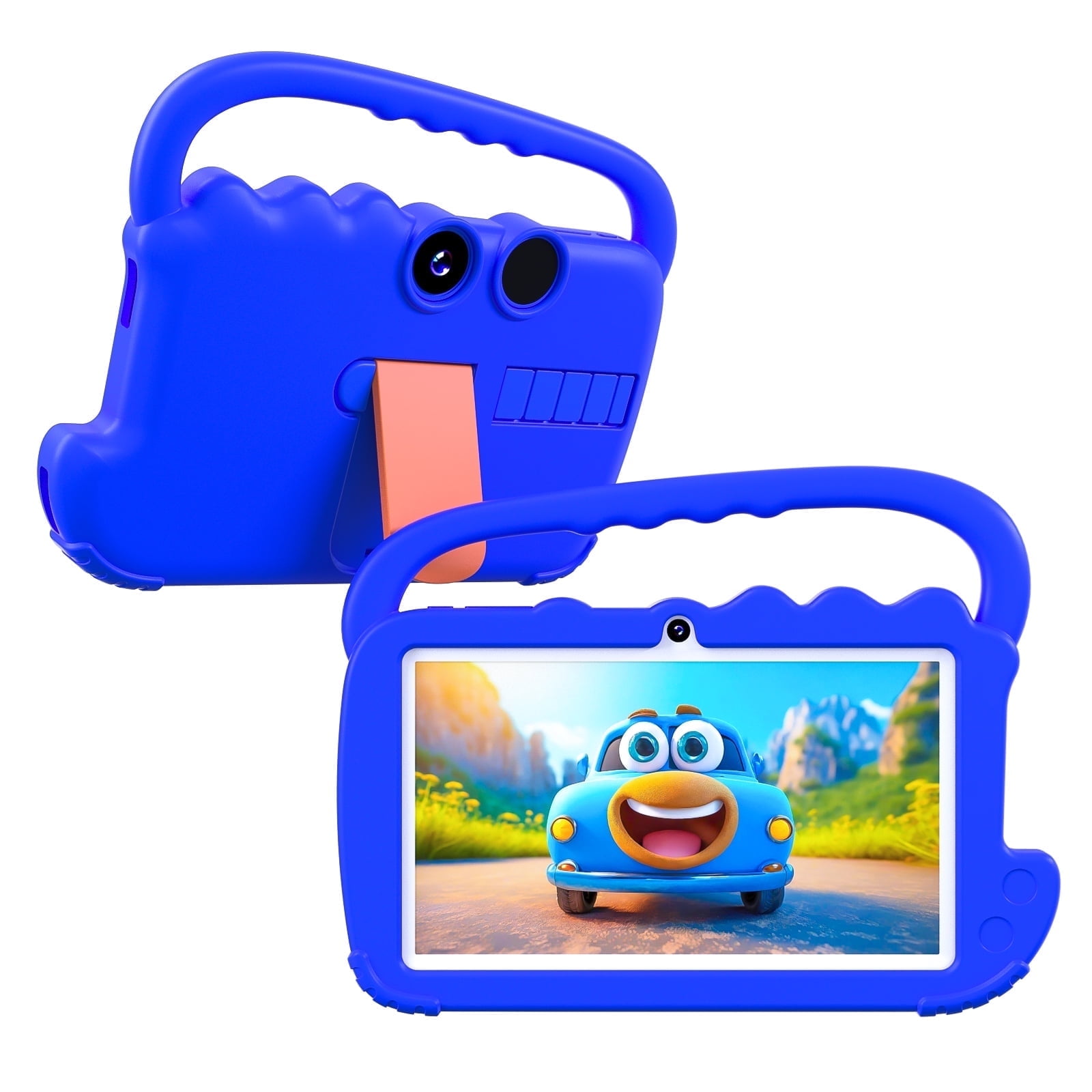 Kids Tablet 7 inch Android 12 Tablet for Kids, 4GB RAM 32GB ROM Quad Core Toddler Tablet with Shockproof Case, Parental Control, WiFi, BT, 3000mAh Battery, Dual Camera, Educational, Games, Blue