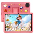 thumbnail image 1 of Kids Tablet, 10 inch Android 15 Tablet for Kids, 16GB+128GB Quad-Core Toddler Tablets with Shockproof Case, BT5.0, WiFi 5, Parental Control, Games, Dual Camera, 1 of 8