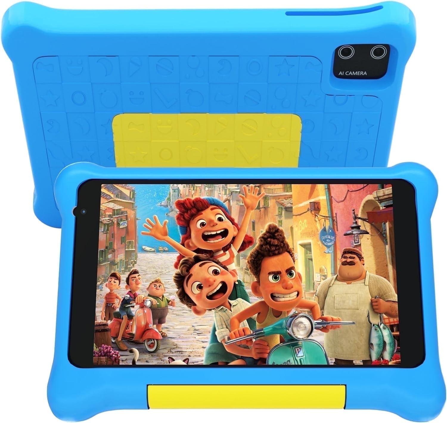 AEEZO Kids 7 inch Tablet with WiFi Games & Bluetooth - Android 12, Quad Core, 2GB RAM, 32GB ROM, Parent Control - Blue