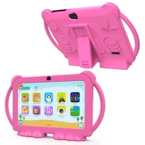 Kids Tablet, 7 inch Android Tablet for Kids, 4GB RAM 32GB ROM 1TB Expand, Toddler Tablet with Parental Control, IPS Screen, Dual Camera, Educational, Games, Shockproof Case for Boys/Girls (Pink)