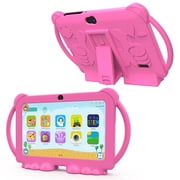 Kids Tablet, 7 inch Android Tablet for Kids, 4GB RAM 32GB ROM 1TB Expand, Toddler Tablet with Parental Control, IPS Screen, Dual Camera, Educational, Games, Shockproof Case for Boys/Girls Pink