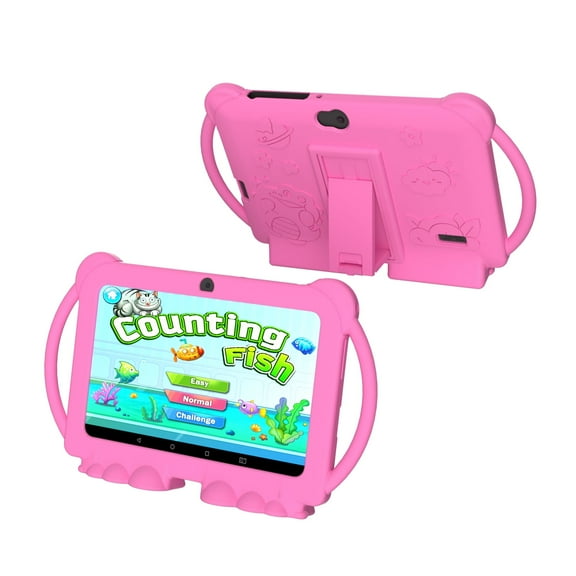 Kids Tablet 7 inch Android 12 Tablet for Kids, 4GB RAM 32GB ROM Quad Core Toddler Tablet with Shockproof Case, Parental Control, WiFi, Bluetooth, 3000mAh Battery, Dual Camera, Educational, Games