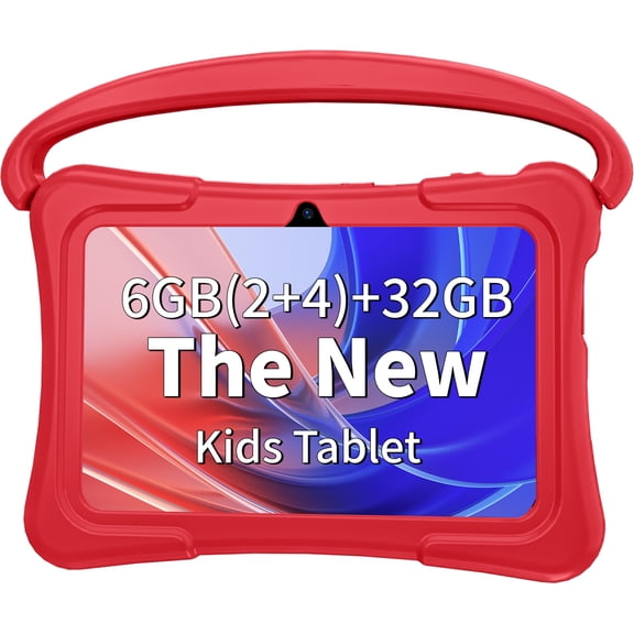 Kids Tablet, 7 inch Android 15 Tablet for Kids, 8GB+32GB 1TB Expand, Quad-Core Toddler Tablets with Shockproof Case, BT5.0, WiFi 5, Parental Control, Games, Dual Camera