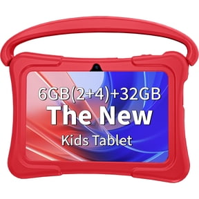 Kids Tablet, 7 inch Android 15 Tablet for Kids, 8GB+32GB 1TB Expand, Quad-Core Toddler Tablets with Shockproof Case, BT5.0, WiFi 5, Parental Control, Games, Dual Camera