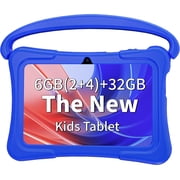 Kids Tablet, 7 inch Android 15 Tablet for Kids, 8GB+32GB 1TB Expand, Quad-Core Toddler Tablets with Shockproof Case, BT5.0, WiFi 5, Parental Control, Games, Dual Camera