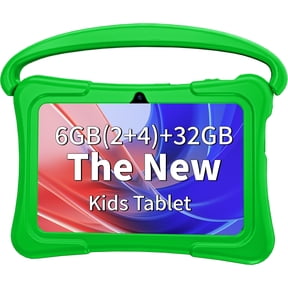Kids Tablet, 7 inch Android 15 Tablet for Kids, 8GB+32GB 1TB Expand, Quad-Core Toddler Tablets with Shockproof Case, BT5.0, WiFi 5, Parental Control, Games, Dual Camera