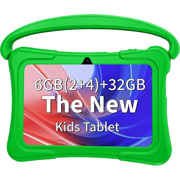 Kids Tablet, 7 inch Android 15 Tablet for Kids, 8GB+32GB 1TB Expand, Quad-Core Toddler Tablets with Shockproof Case, BT5.0, WiFi 5, Parental Control, Games, Dual Camera
