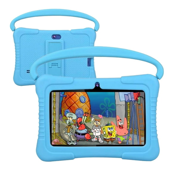 Kids Tablet, 7 inch Android Tablet for Kids 32GB Toddler Tablet with Bluetooth, WiFi, GMS, Parental Control, Dual Camera, Shockproof Case, Educational, Games