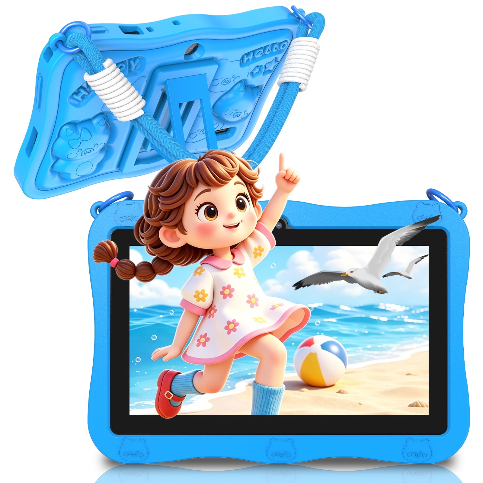 FITIFUN Kids Tablet 7 inch Android 13, Pink, 4GB RAM, 32GB ROM