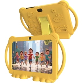 Kids Tablet 7 inch, Android Tablet for Kids, 4GB RAM 32GB ROM Toddler Tablet, Bluetooth IPS Screen Parental Control Dual Camera, with Shockproof Case for Educational Games, Tablets for Girls & Boys