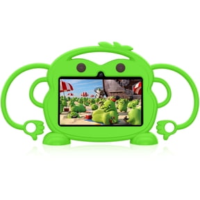 Kids Tablet, 7 inch Android Tablet for Kids, 6GB RAM 32GB ROM Quad-Core Toddler Tablet with Shockproof Case, Bluetooth, WiFi, Parental Control, 2MP+2MP Dual Camera, GPS, Games