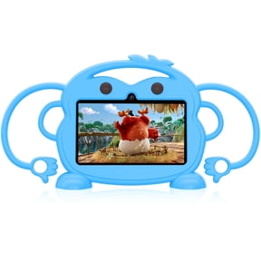 Kids Tablet, 7 inch Android Tablet for Kids, 6GB RAM 32GB ROM Quad-Core Toddler Tablet with Shockproof Case, Bluetooth, WiFi, Parental Control, 2MP+2MP Dual Camera, GPS, Games