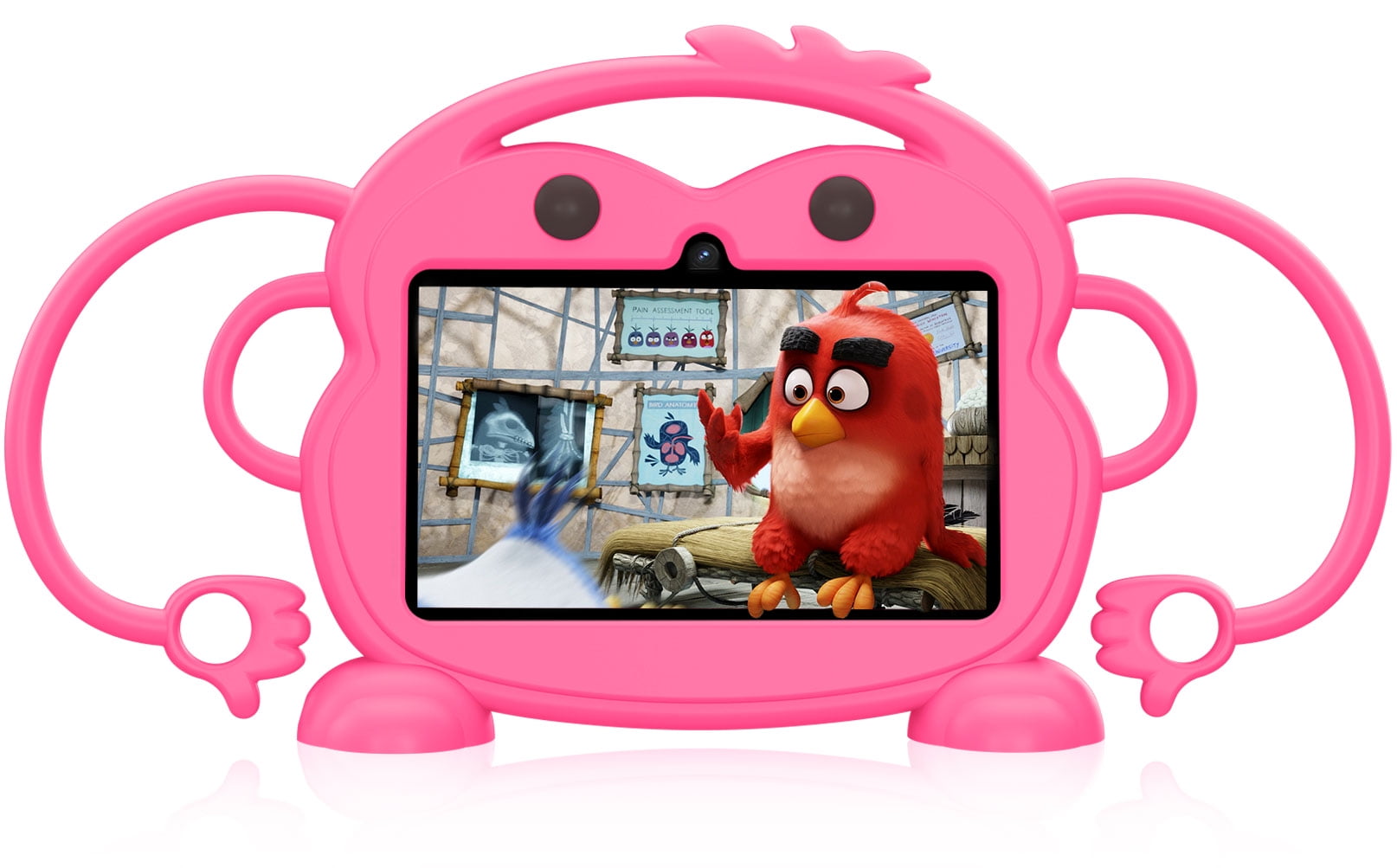 Kids Tablet, 7 inch Android Tablet for Kids, 6GB RAM 32GB ROM Quad-Core Toddler Tablet with Shockproof Case, Bluetooth, WiFi, Parental Control, 2MP+2MP Dual Camera, GPS, Games