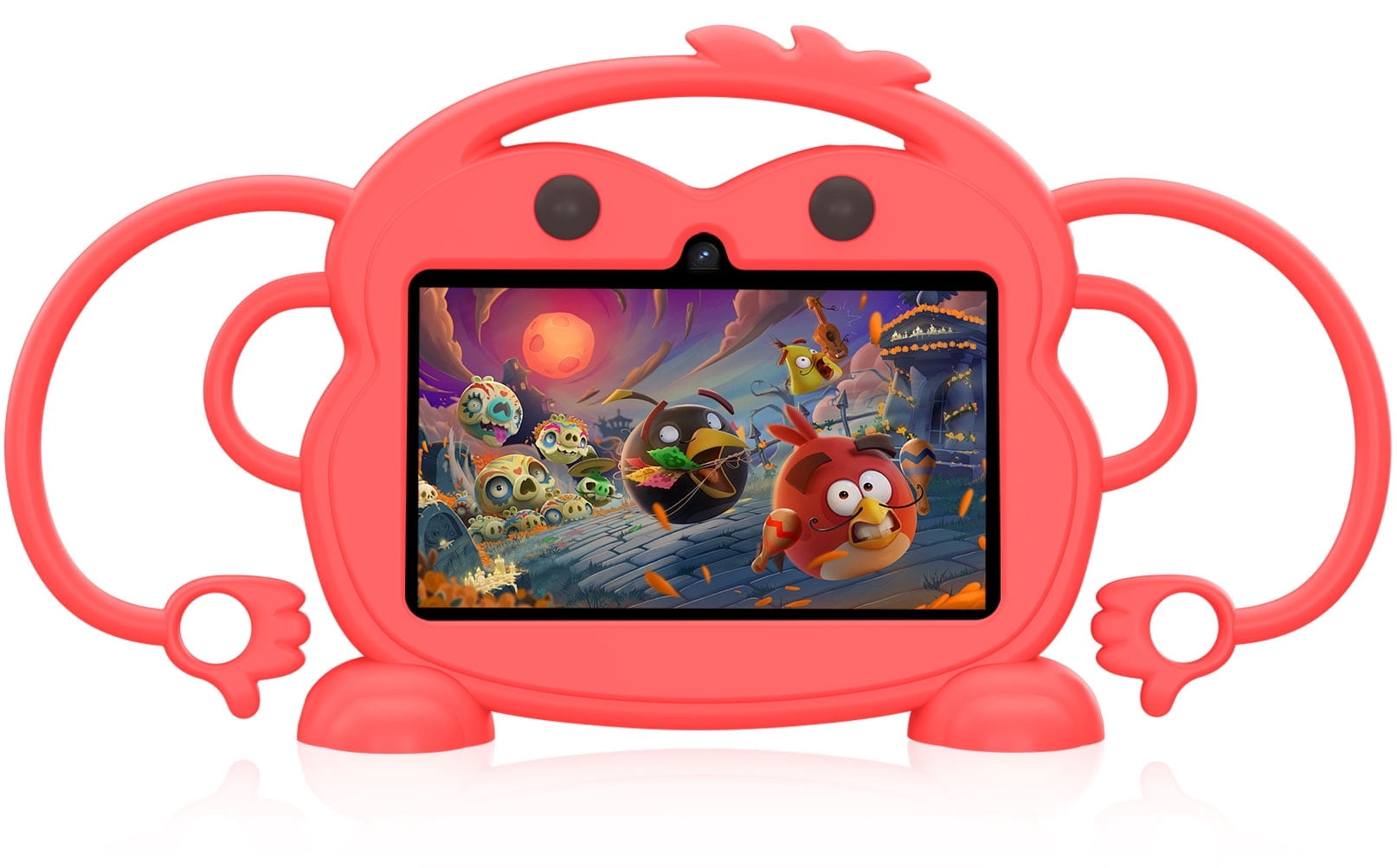 Kids Tablet, 7 inch Android Tablet for Kids, 6GB RAM 32GB ROM Quad-Core Toddler Tablet with Shockproof Case, Bluetooth, WiFi, Parental Control, 2MP+2MP Dual Camera, GPS, Games