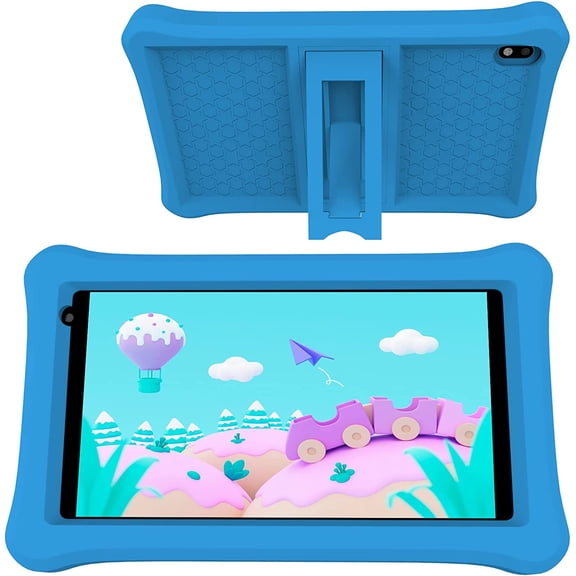 (Open Box) Kids Tablet, 7 inch Androrid 12 Toddler Tablet for Kids 4GB RAM 32GB ROM Tablets, Google Certificated, Bluetooth, WiFi, Dual Camera, Parental Control Tablet with Case, Tablet for Learning