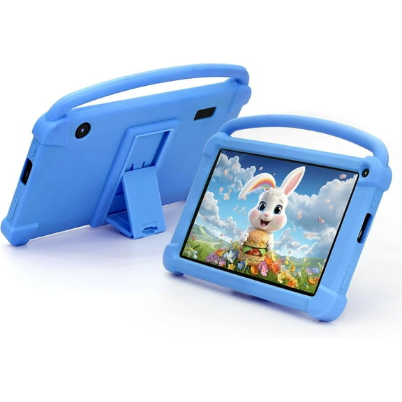 Kids Tablet 7 inch for Boys Girls Android 12 Tablets for Kids 4GB RAM 32GB ROM Toddler Tablet WIFI Bluetooth Safety Eye IPS Screen Parental Control, Dual Camera Shockproof Case for Educational, Games