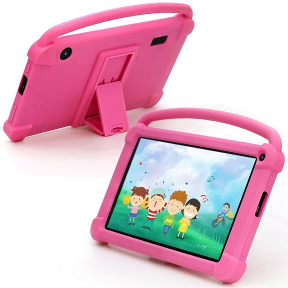 Kids Tablet 7 inch for Boys Girls Android Tablets for Kids 4GB RAM 32GB ROM Toddler Tablet WIFI BT Safety Eye IPS Screen Parental Control, Dual Camera Shockproof Case for Educational, Games
