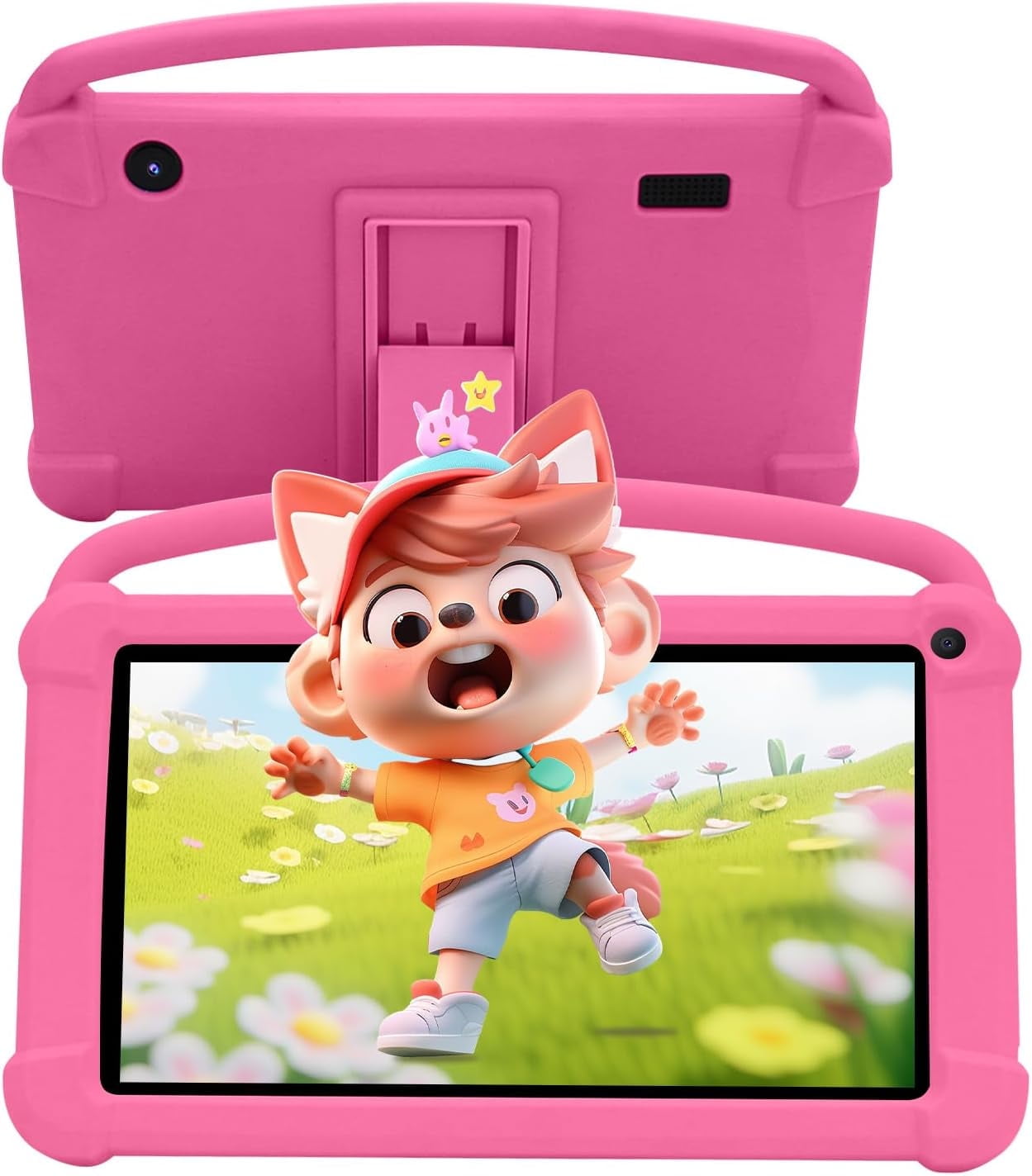 Kids Tablet 7 inch for Boys Girls Android 12 Tablets for Kids 4GB RAM 32GB ROM Toddler Tablet WIFI Bluetooth Safety Eye IPS Screen Parental Control, Dual Camera Shockproof Case for Educational, Games