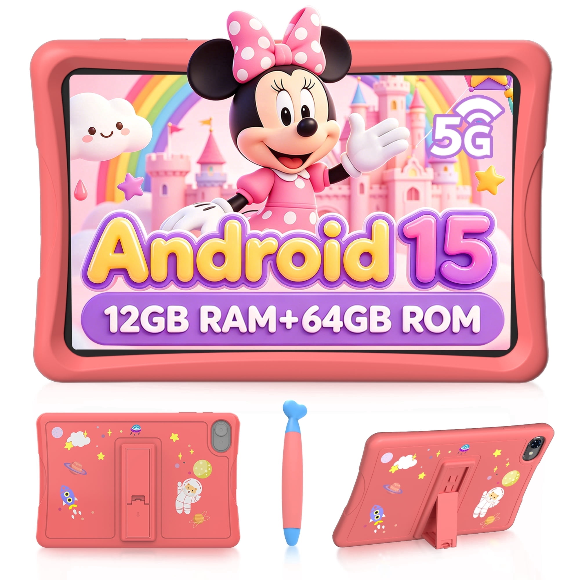 Kids Tablet, Android 15 Tablet for Kids 10.1 inch Ouad-Core with